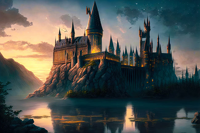 Fotomural o papel pintado castillo harry potter